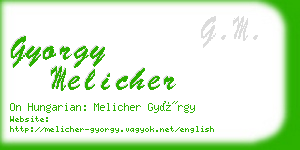 gyorgy melicher business card